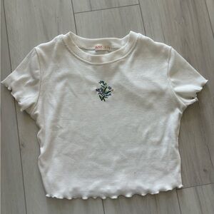 baby tee flower design